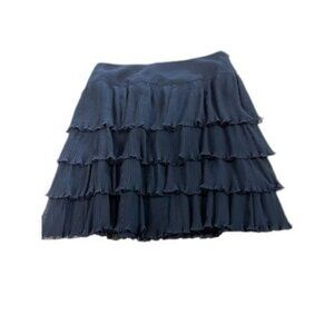 Ann Taylor LOFT Womens Ruffle Stretch A-Line Skirt Black Size 6 New with Tags